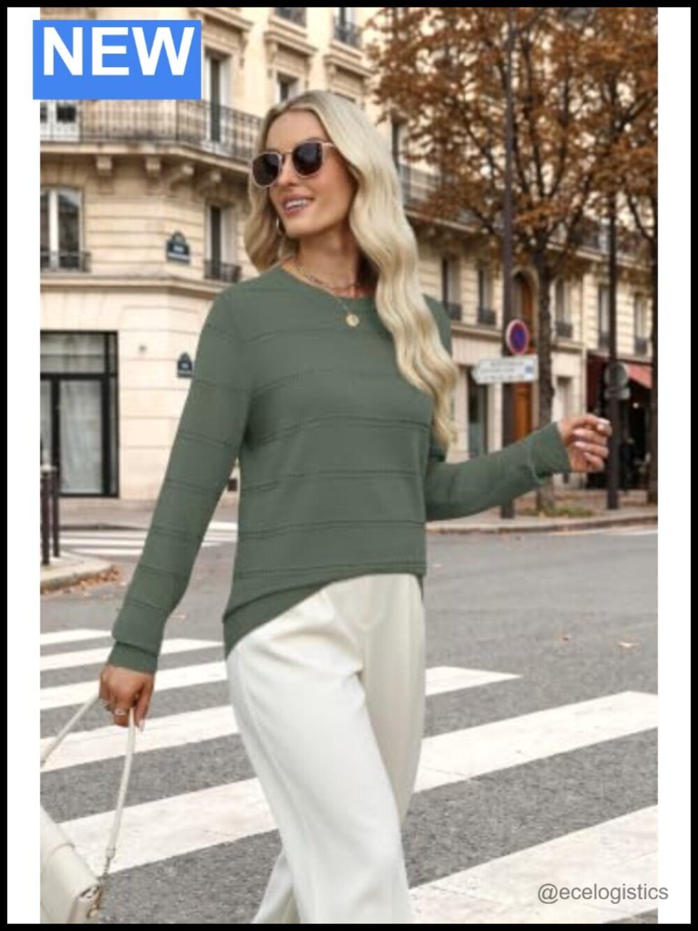Hollow Out Knit Sweater Pullover Long Sleeve Business Casual Lightweight